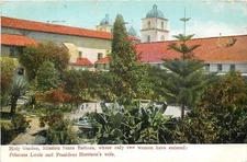 Santa Barbara California~Mission~Holy Garden~Only Two Women Ever~1910 PC