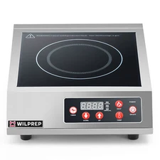 WILPREP Commercial Countertop Induction Range Portable 1800W Induction Cooktop