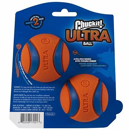 Chuckit! Ultra Ball Medium Hundeball Hundespielzeug Schwimmfähig 6,5 cm 2 Bälle - Bild 2 von 4