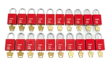 LOT OF 20 AMERICAN LOCK A1105RED Anodized Aluminum Safety Padlock Lockout Tagout