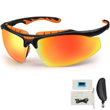Polarized Sports Sunglasses, 100 UV Protection Baseball Cycling MTB Fishing Dri