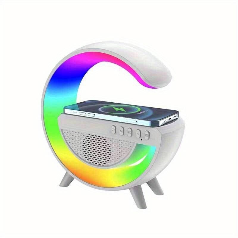 HM-2301 Caricabatterie Wireless 15W con Altoparlante Bluetooth e Luce RGB