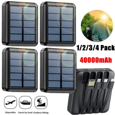 20000mAh Portable Solar Power Bank Fast Charging External Battery Backup Charger