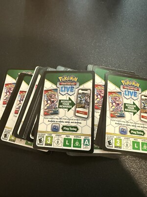 100 Pokemon TCG Online Code Cards (UNUSED) Sets Vary