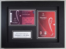 2005 Champions League Final Football A4 Photo Display Programme Ticket Liverpool