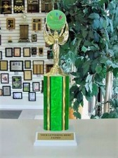 LAWN DART AWARD TROPHY FAMILY REUNION JART AWARD FREE LETTERING 14 1/2" TALL B 