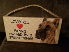 Great Dane Dog Breed Wood Sign/Wall Plaque