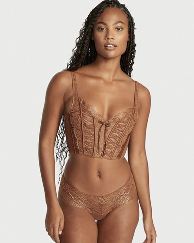 Victoria’s Secret DREAM ANGEL Carmel Unlined Lace-Up Corset Top Bustier Bra SDD - Picture 7 of 11