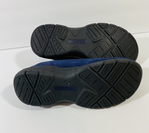 Lands End All Weather Suede Zip Shoes Womens Sz 8 Midnight Sapphire Blue New - Picture 5 of 11