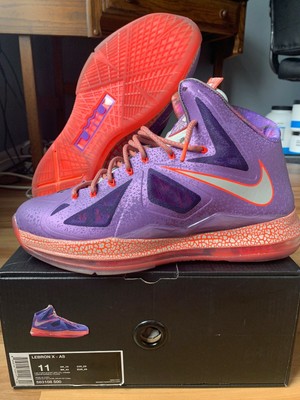 purple and orange lebrons