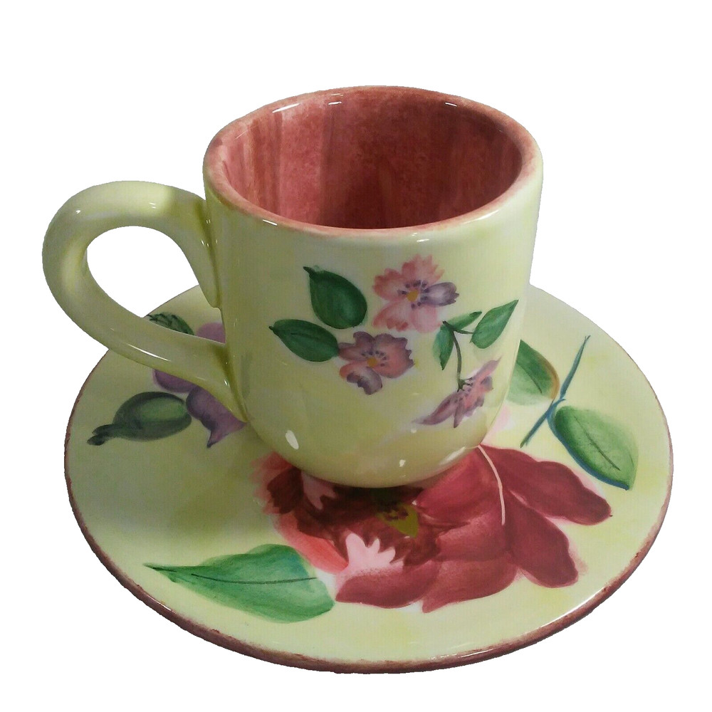 Pfaltzgraff Coffee Cup and Saucer Flower Market Pattern
