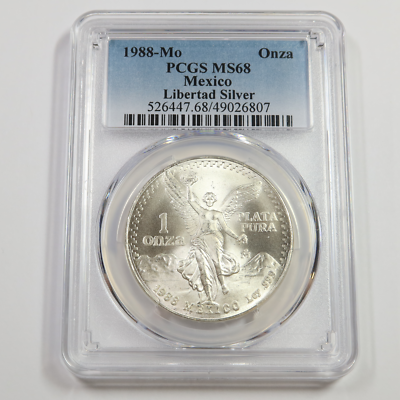 値下げしました❗️1923年 エチオピア 25メートル 硬貨 MS 64 1988 Mo PCGS MS68 - MEXICO - 1 oz Silver Libertad Onza #49719A | eBay