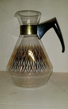 Pyrex Glass Coffee Pot Vintage 1960's Mid-Century Mid Century USA 1/4 Gallon