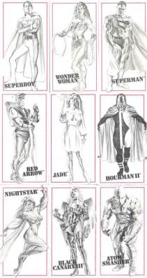 KINGDOM COME SKETCHBOARDS SET (16) ALEX ROSS | eBay