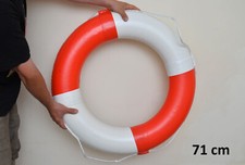 NEW life buoy red and white life ring  PU leather  - 60 cm  - 71 cm