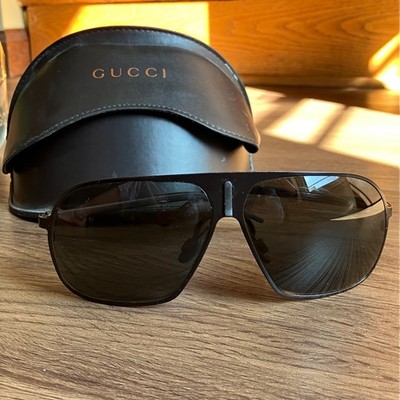 GUCCI Sunglasses GG1829/S DMRP9 Teardrop 66 11 130 Black Side Logo Rare