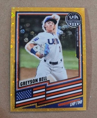 2026 Panini Stars & Stripes Prizm GREYSON BELL GOLD DISCO PRIZM 02/10 