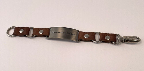 Cynthia H Designs Brown Leather Bracelet Dream Message Inspirational Jewelry NOS