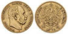 Deutschland - Preussen 10 Mark 1872 C - Gold 0.900, 3.91g, &oslash; 19.5mm KM# 502
