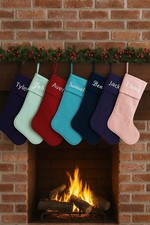 Embroidered Christmas Stockings, Personalized Family Stockings Holiday Stockings