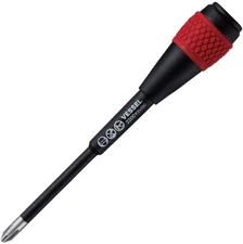 VESSEL BALL GRIP Ratchet Screwdriver (+2x100(4") Replacement Blade)