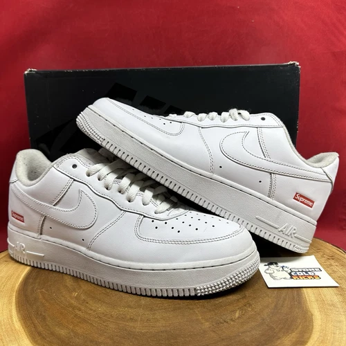 Nike Air Force 1 x Supreme Low Box Logo Blanc Taille 7,5 CU9225 100