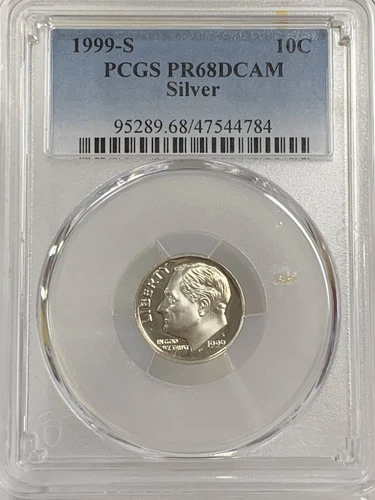 1999-S Roosevelt Silver Dime PCGS PR-68 DCAM