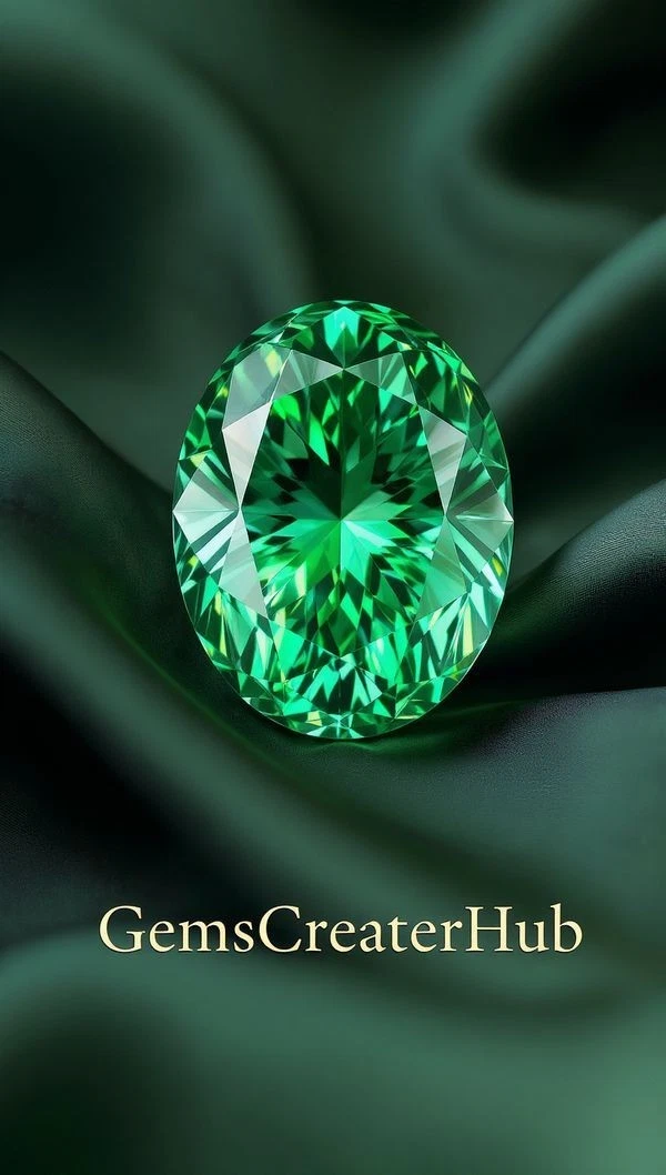 2 Ct Green Oval Diamond