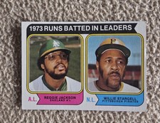 Reggie Jackson / Willie Stargell 1974 Topps #203 '73 RBI Leaders