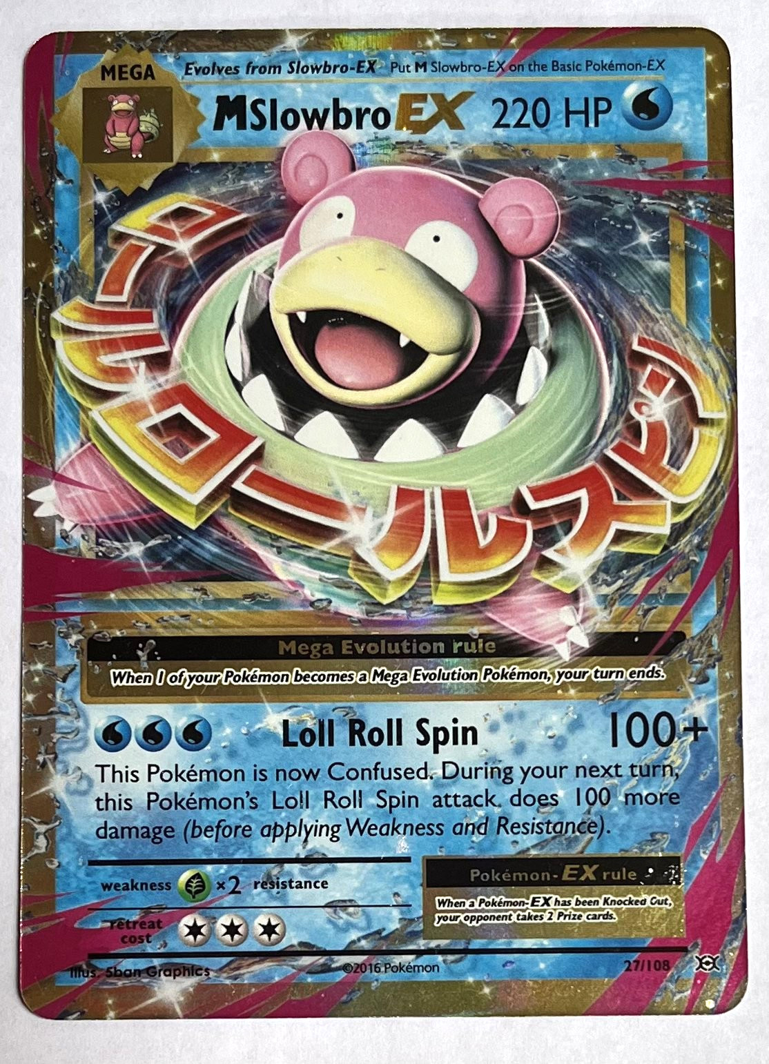 Pokemon TCG M Slowbro EX 27/108 Evolutions Holo