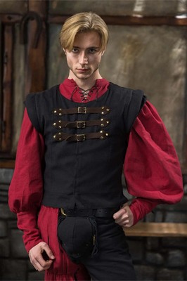 Burgschneider - Warhammer Armoury Imperial Doublet Type A Black medieval costume