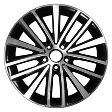 For Volkswagen Jetta 11-16 Alloy Factory Wheel 5 W-spoke Machined Black 17x7