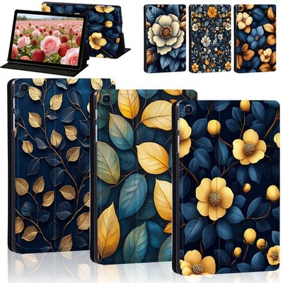 Morris Muster Print Leder Cover Case für Samsung Galaxy Tab A, A7 A8 A9 A11