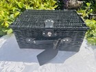 Prestige Wicker Hamper Gift Basket Empty With Handle & Tag 16cm x 37cm x 29cm