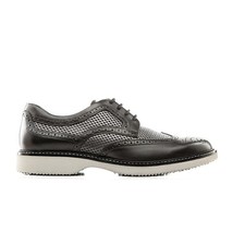 Scarpe stringate HOGAN uomo stile derby moderno in pelle nera e grigia taglia EU 44