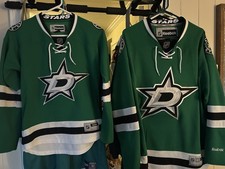 Dallas Stars His & Hers Reebok Victory Green Jerseys Medium Small from Hangar