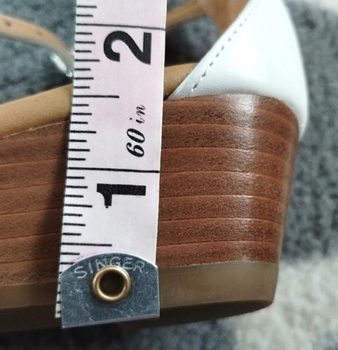 Coach White Logo "Vipor" Wedge Sandals (some damage see photo) - Picture 8 of 18