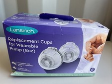 New Lansinoh Reusable Replacements Wearable Pump 8oz 2 Pumping Cups