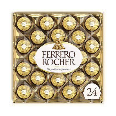 FERRERO Rocher Fine Hazelnut Milk Chocolate Geschenkbox - 24 Stück lecker
