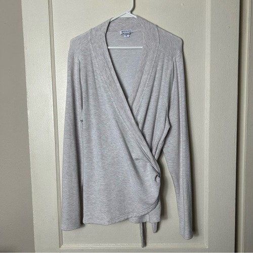 Athleta heathered poise dance wrap cardigan womens XL modal cozy - Picture 2 of 9