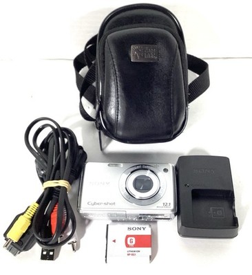 Sony Cyber-Shot DSC-W220 Digital Camera 12.1 MP 4x Optical w/OEM Battery + Bag