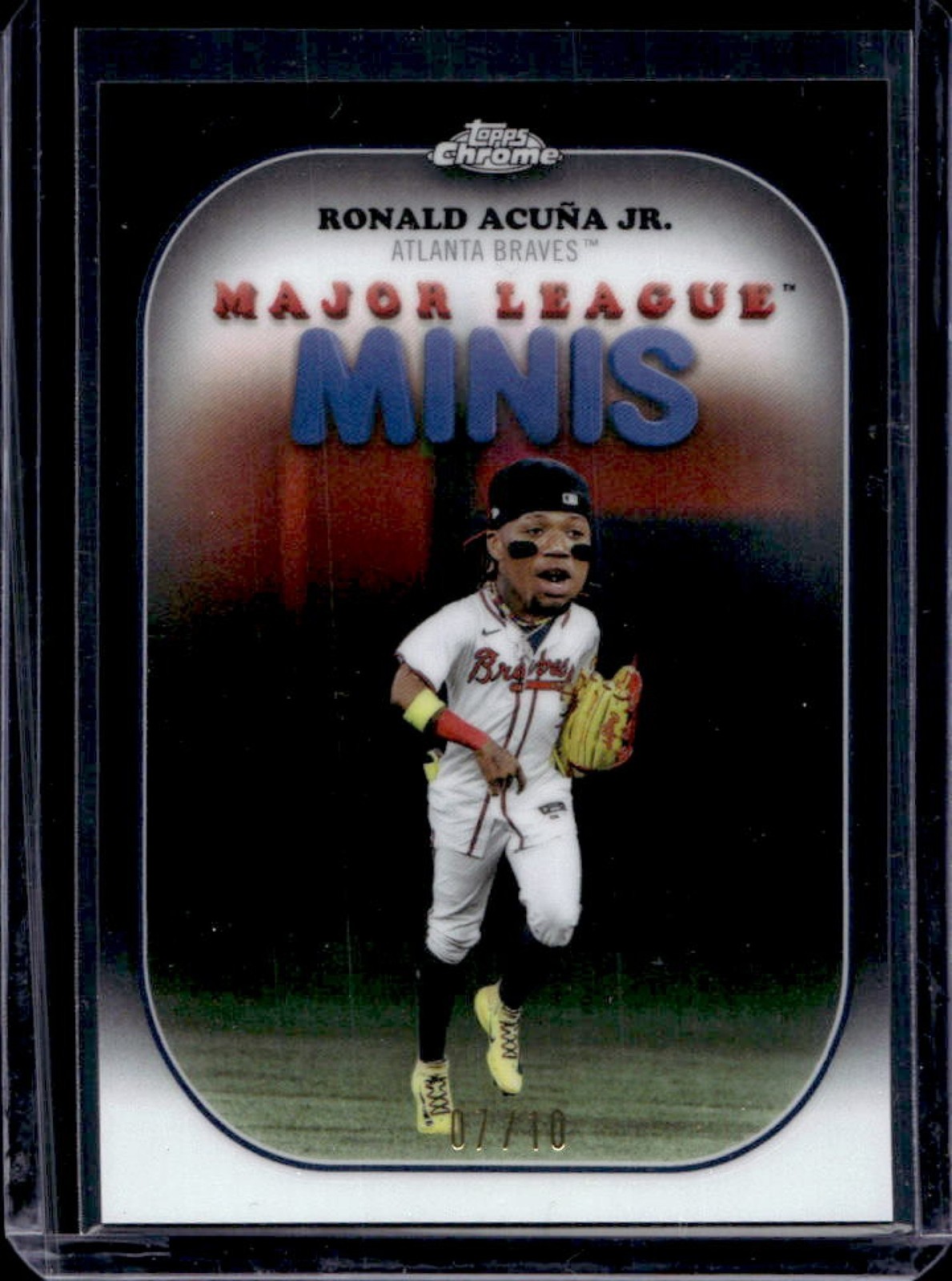 2025 Topps Chrome Update Ronald Acuna Jr Major League Minis Black Refractor #/10