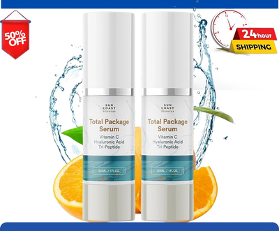 #ad #ad Sun Coast Sciences Total Package Serum w Vitamin C Hyaluronic Acid Tri 2 pack $100.00
