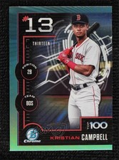 2025 Bowman Scouts Top 100 Chrome Aqua Refractor /125 Kristian Campbell 1b3