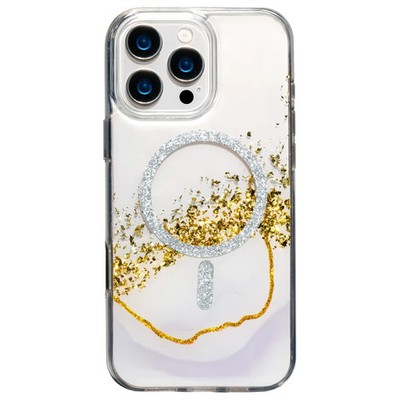 FÜR APPLE IPHONE 17 PRO MAX - Marble mit Mag Safe Tasche Cover Schutz Hülle WEIß