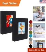 Personalized 5x7 Brag Book - 2 Packs with Black Linen Cover & Acid-Free Pages