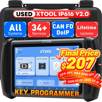 USED IP616 V2.0 XTOOL Scanner All System Diagnostic Tool Key Programmer 34 Reset