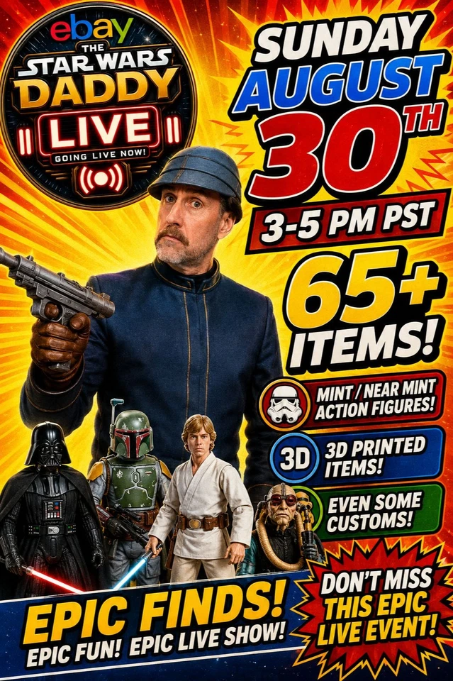 $10 Starts Vintage Kenner Star Wars Complete Action Figures and Parts 08/30