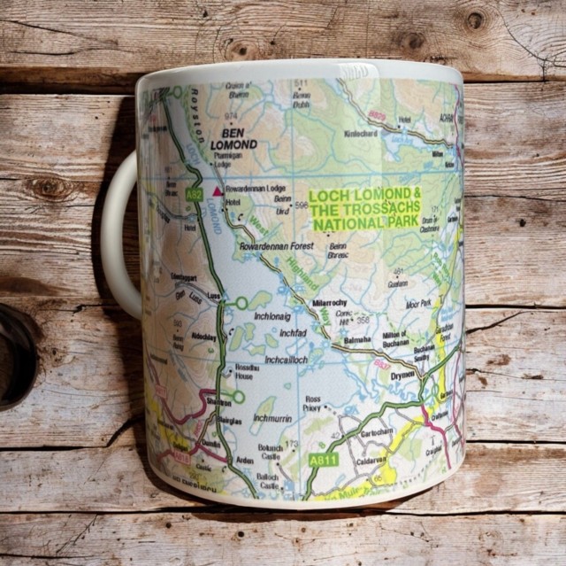 The OS Map Ceramic Mug - Loch Lomond and The Trossachs National Park