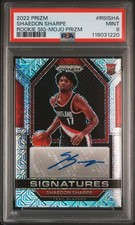 2022 PANINI PRIZM ROOKIE SIGNATURES MOJO PRIZM SHAEDON SHARPE 3/25 PSA 9 AUTO